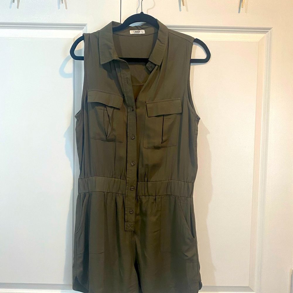 Button front jumpsuit